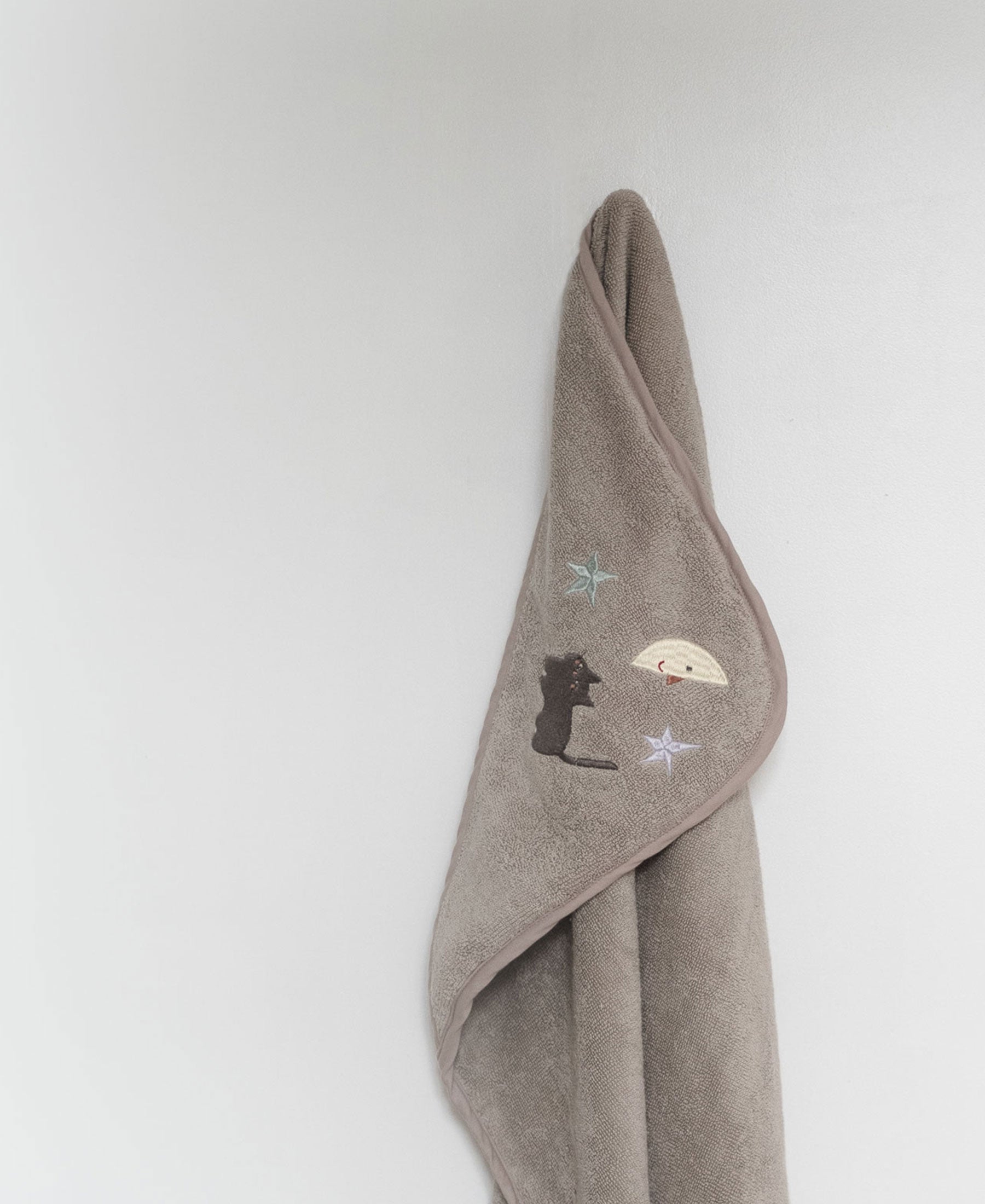 Cape de bain pour bébé Petal, Moon Cat