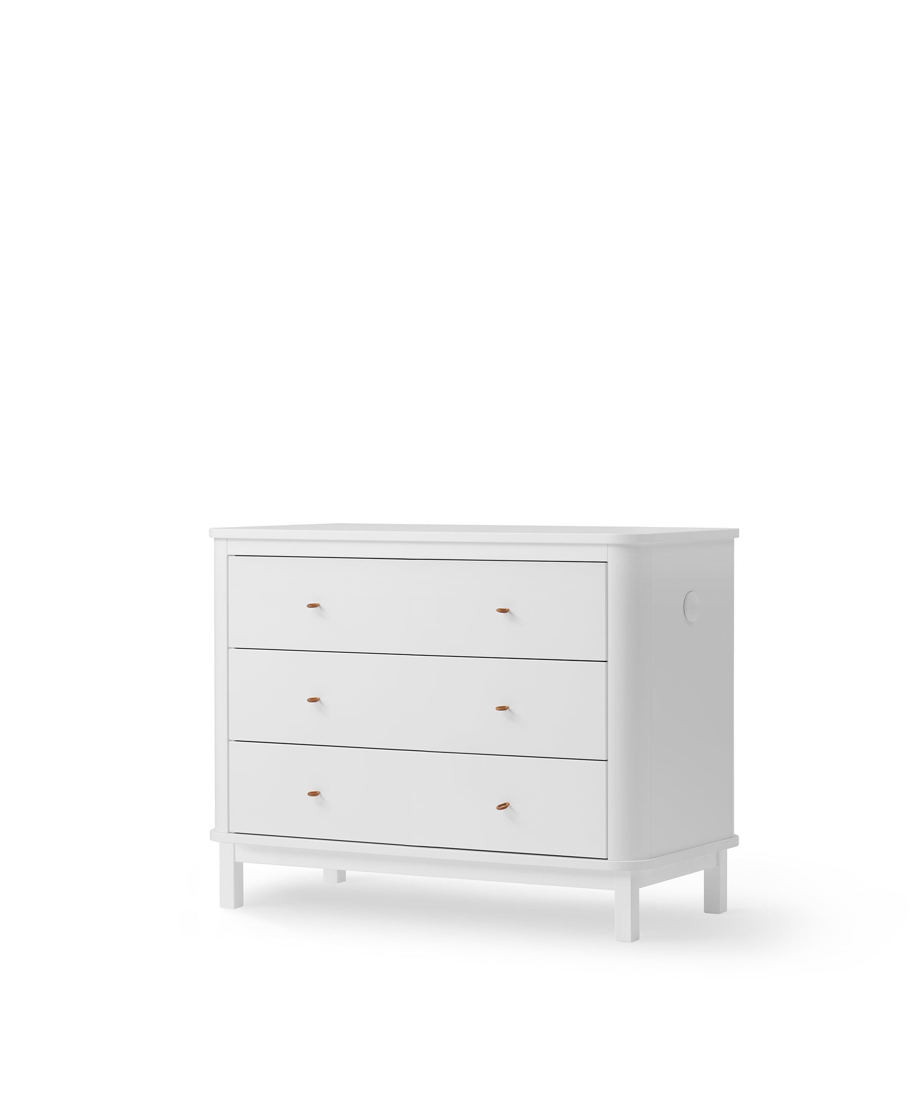 Commode 3 tiroirs Wood, blanc