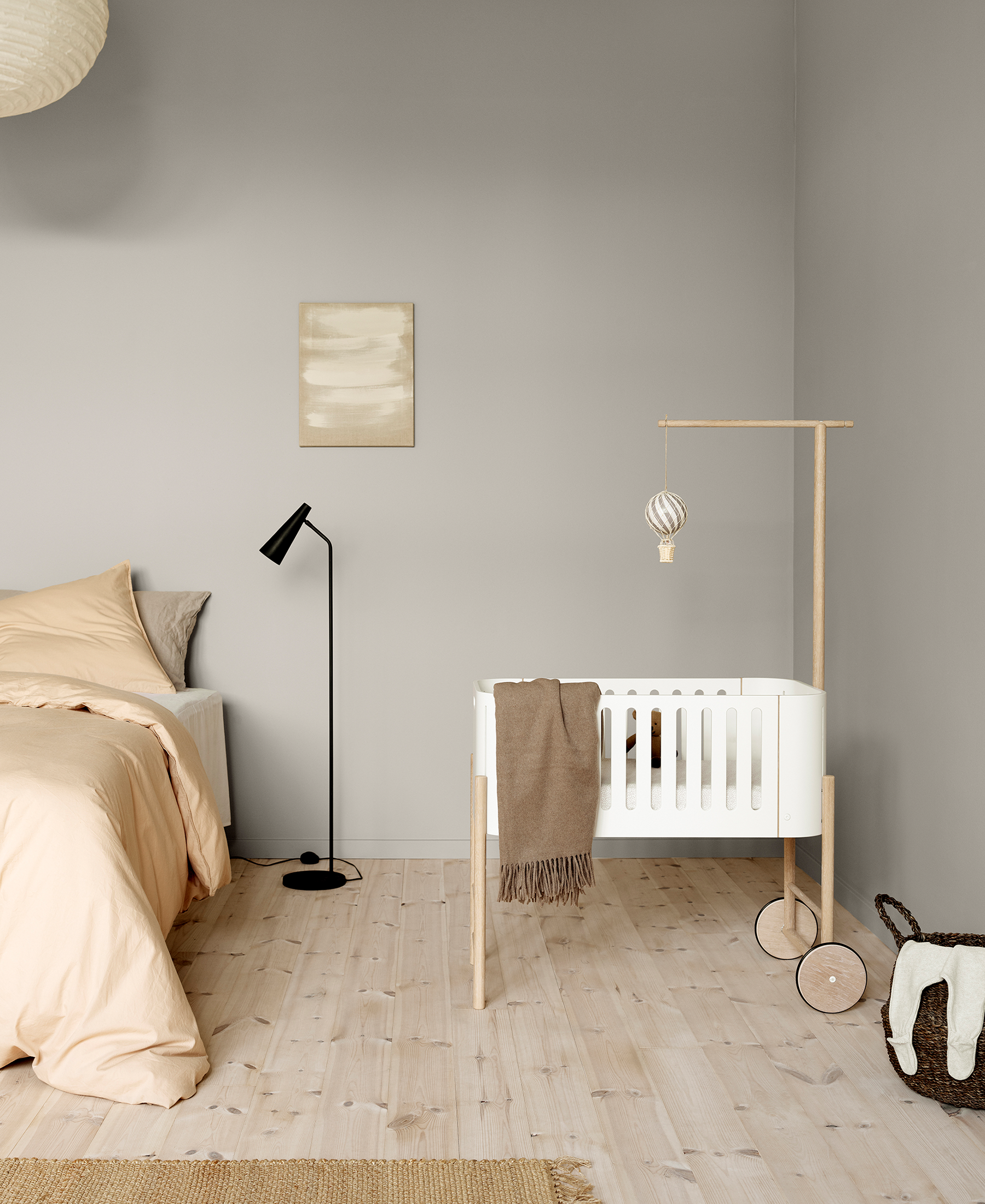 Cododo Wood avec kit convers. pour banc inclus, blanc/chêne