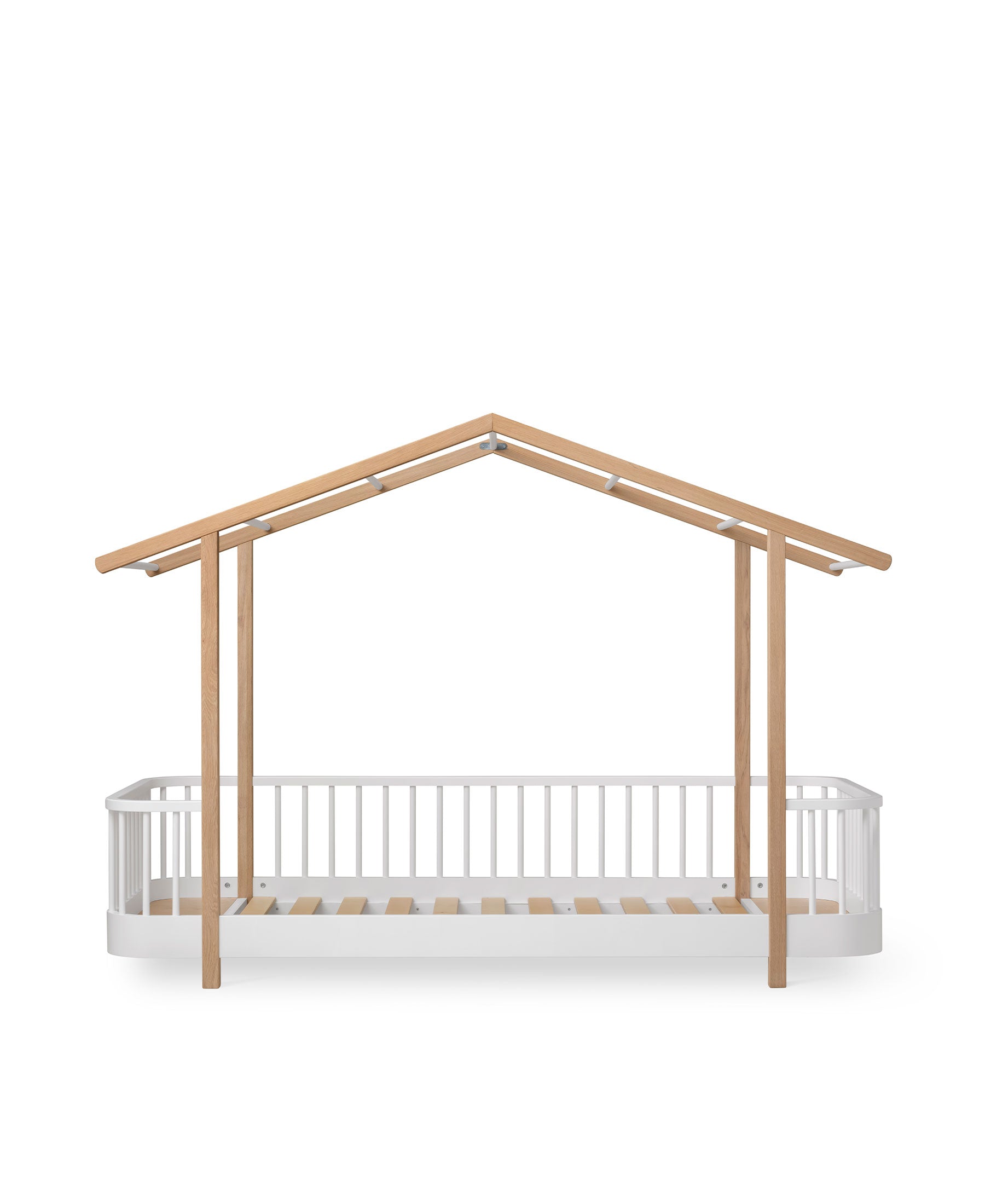 Lit cabane Wood Original, blanc/chêne