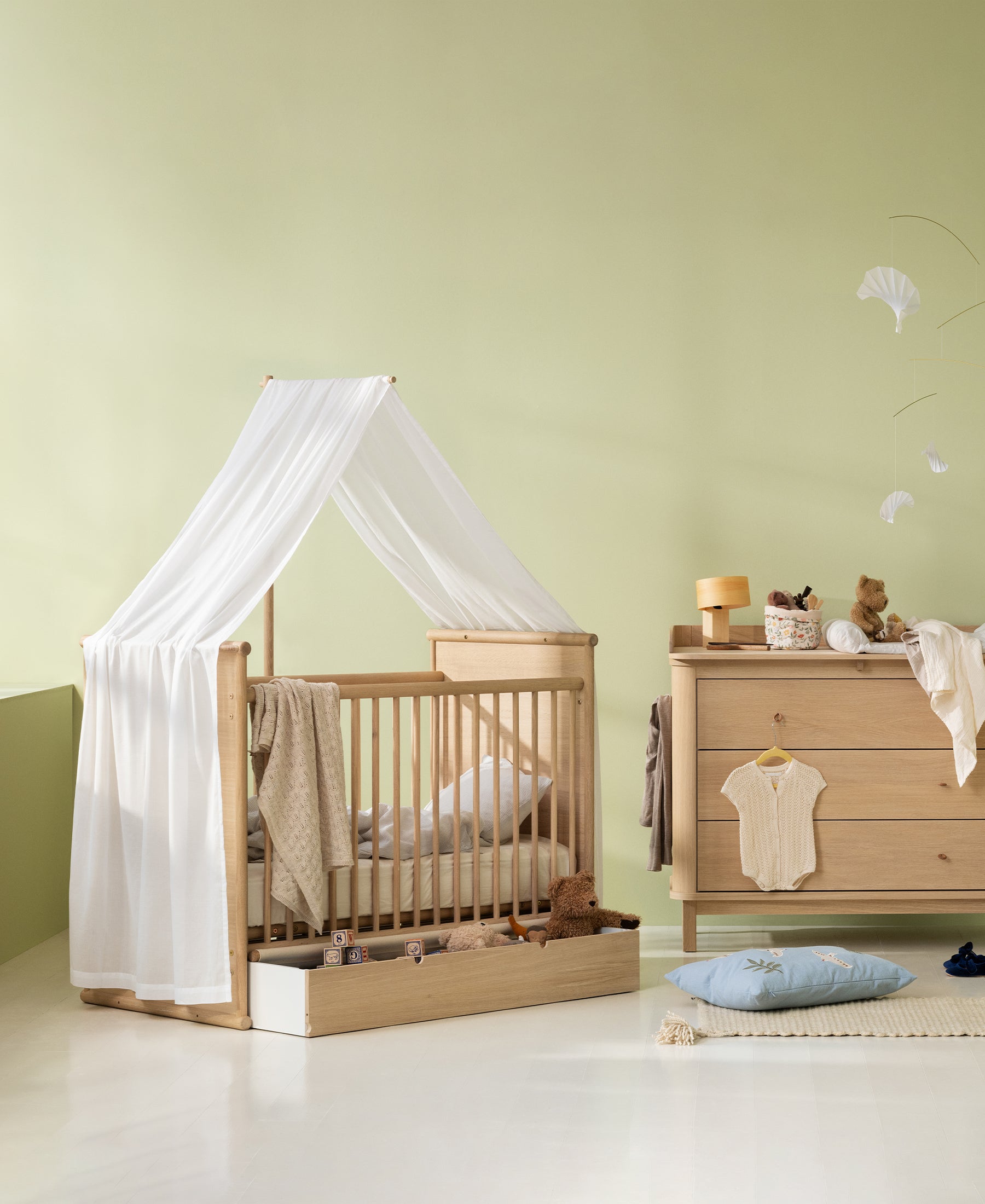 Flèche de lit pour lit bébé Camp Novel, chêne