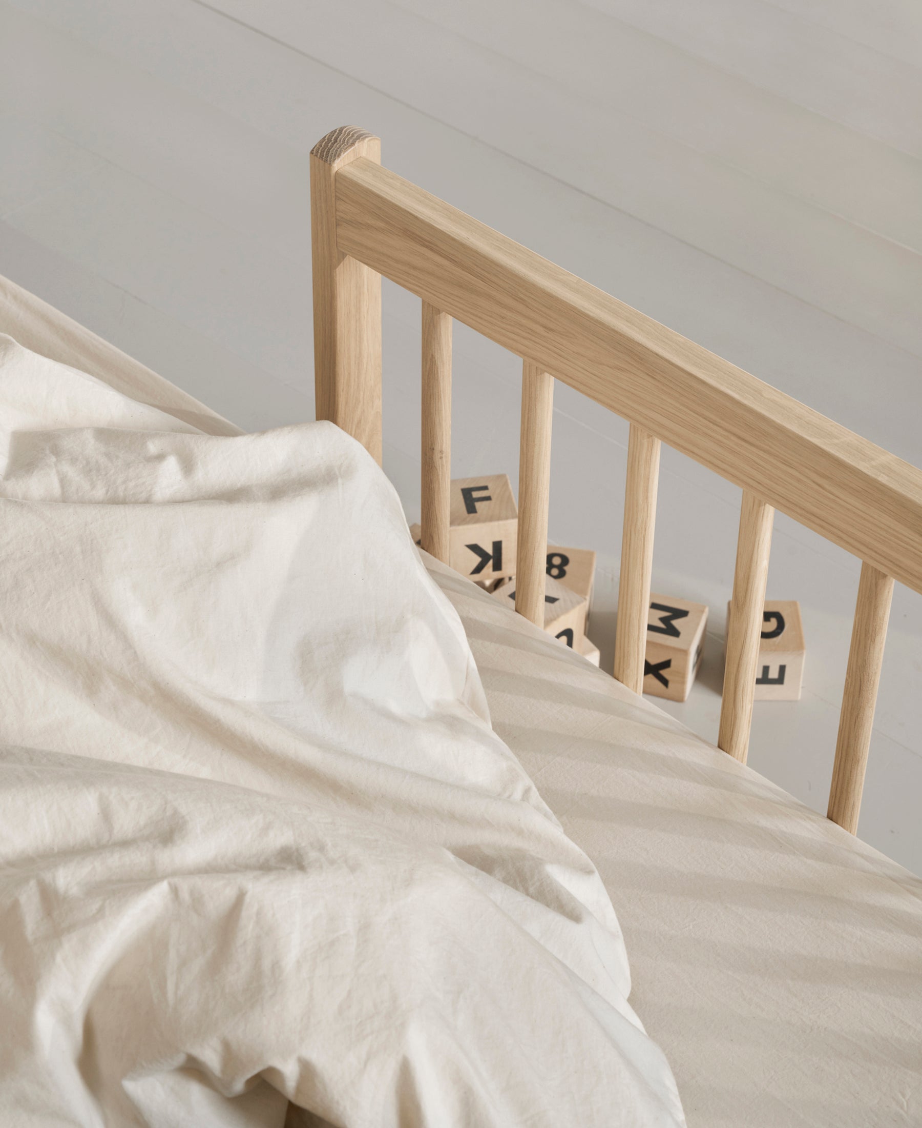 Lit superposé mi-haut Wood Mini+, chêne