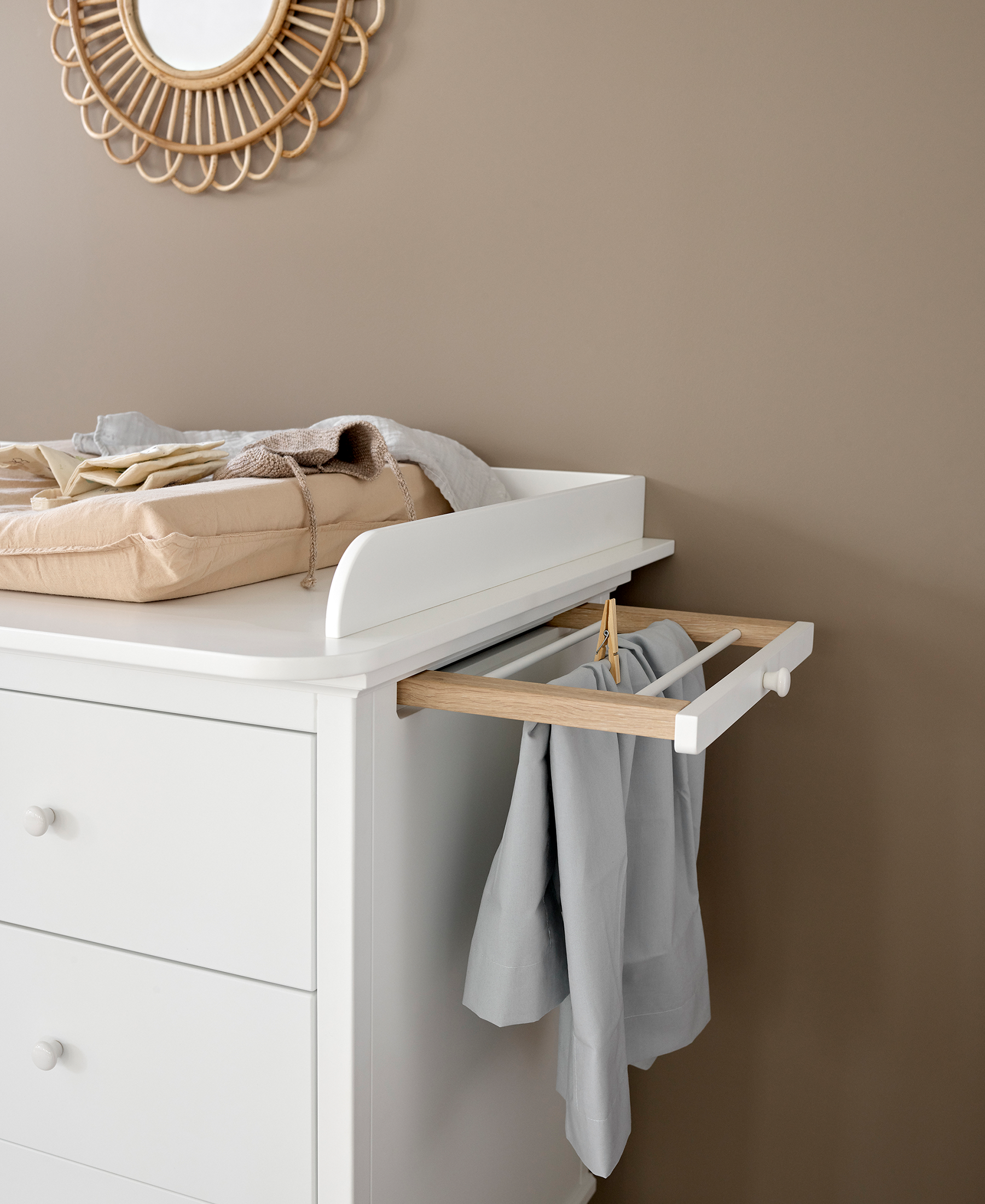 2 supports coulissants et sac à linge pour commode 6 tiroirs Seaside