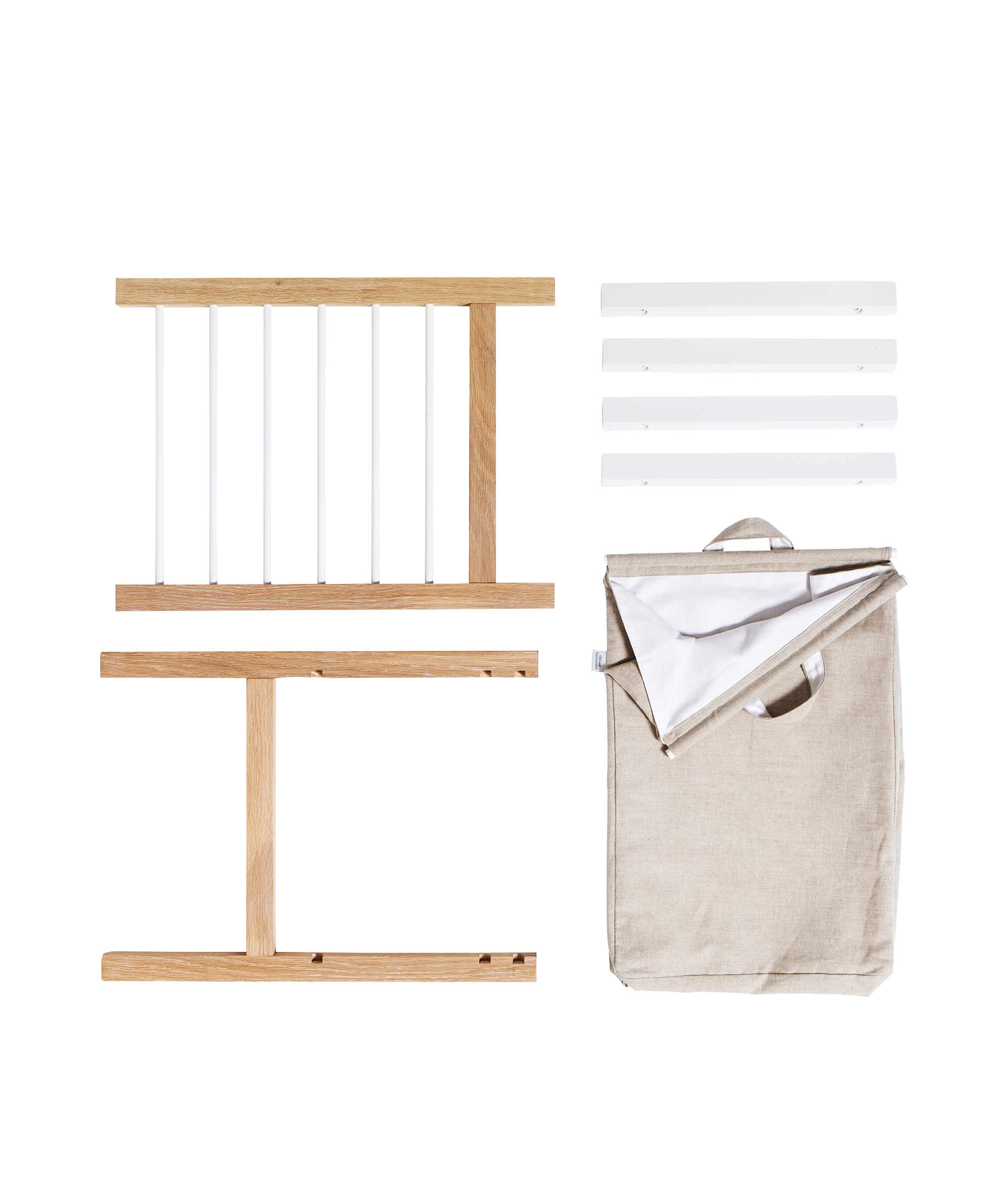 2 supports coulissants et sac à linge pour commode 6 tiroirs Seaside