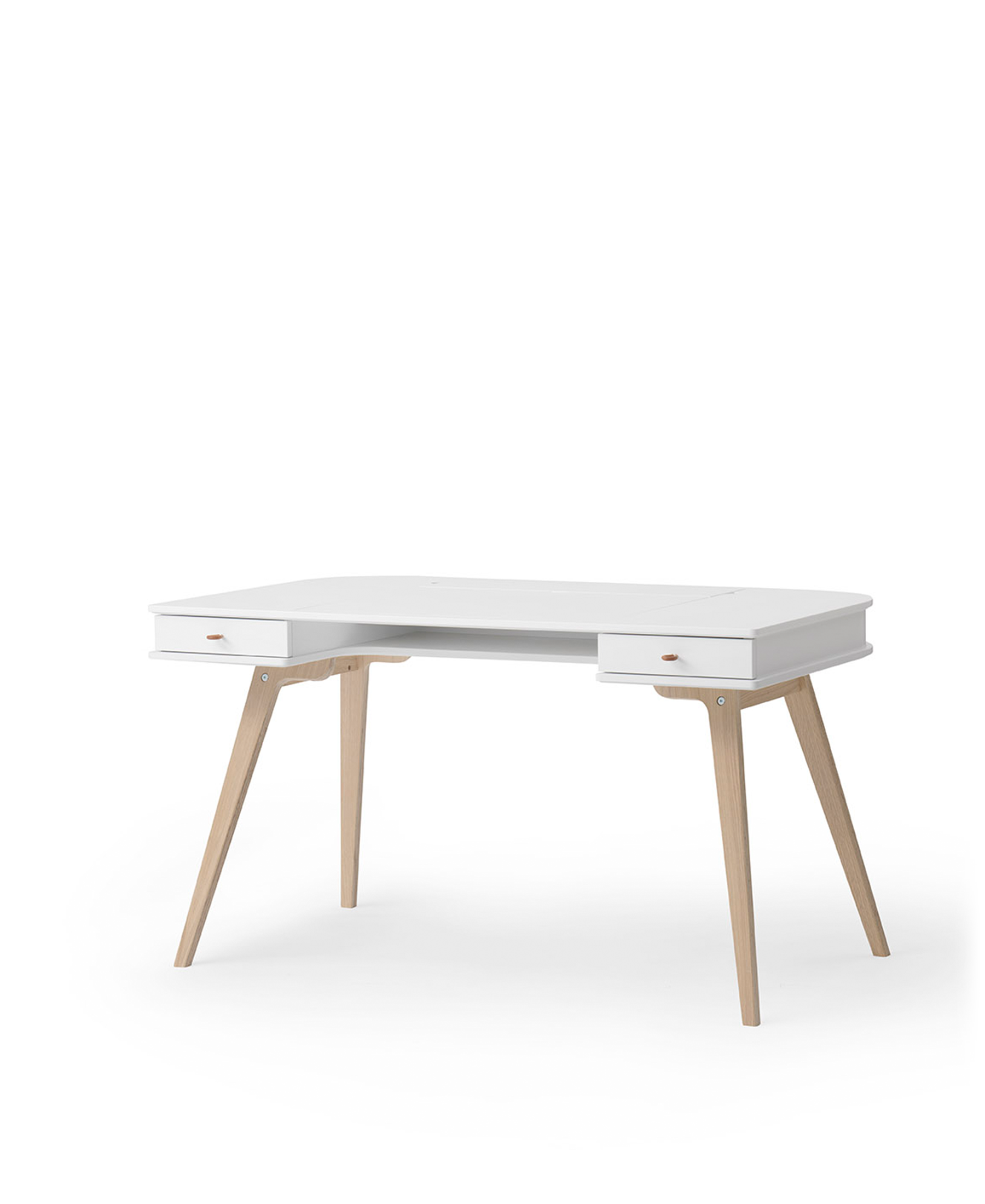 Bureau Wood 66 cm, blanc/chêne