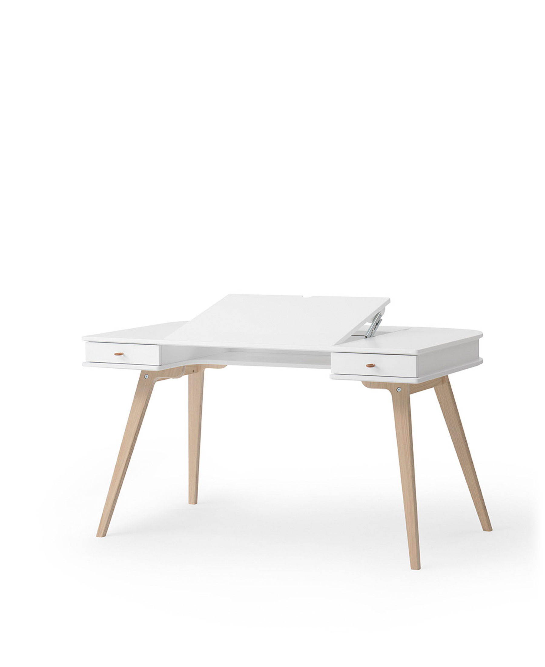 Bureau Wood 66 cm, blanc/chêne