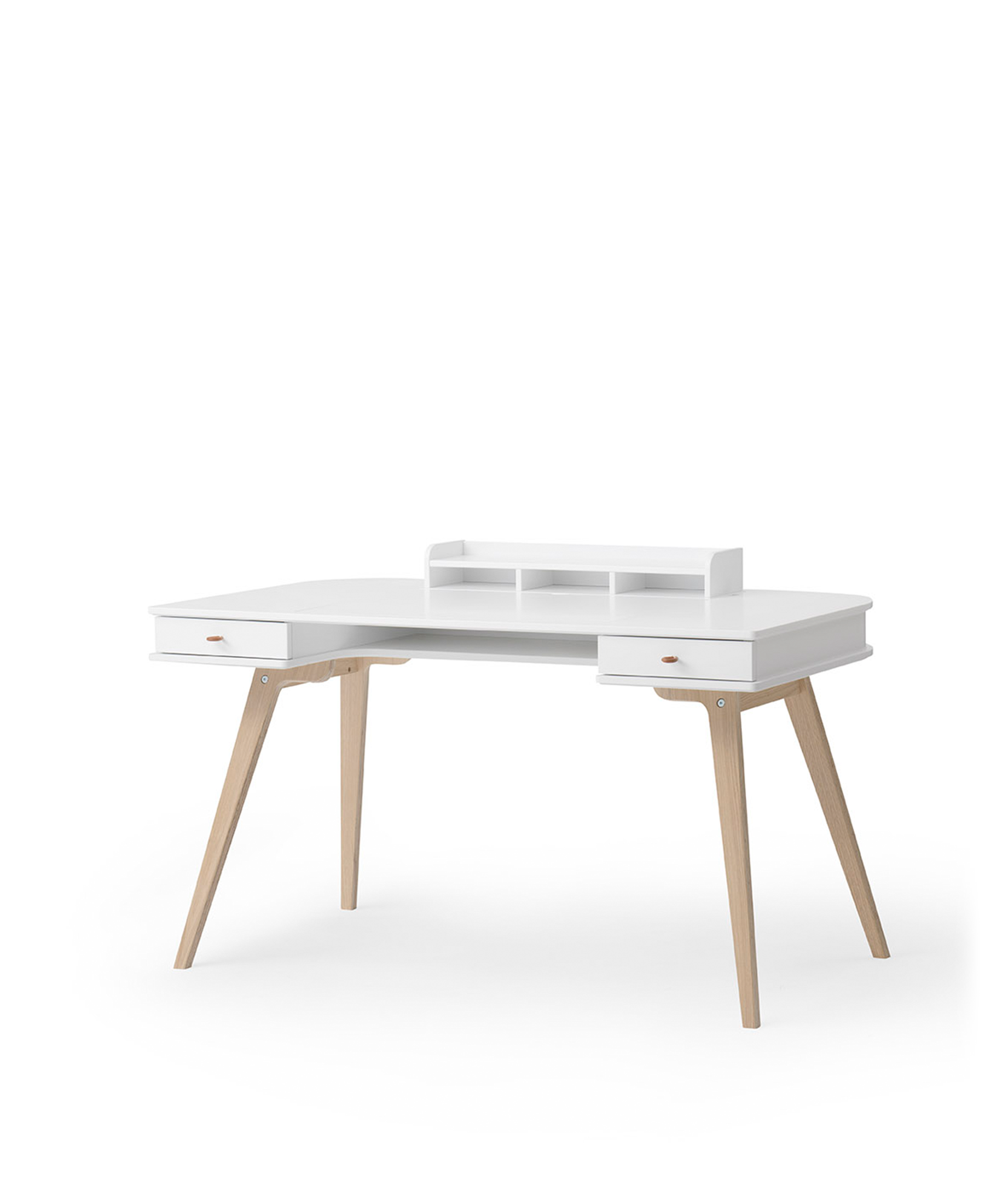 Bureau Wood 66 cm, blanc/chêne