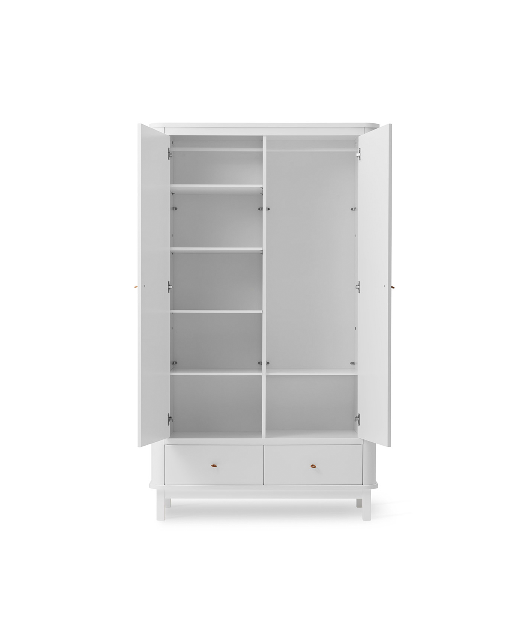 Armoire 2 portes Wood, blanc