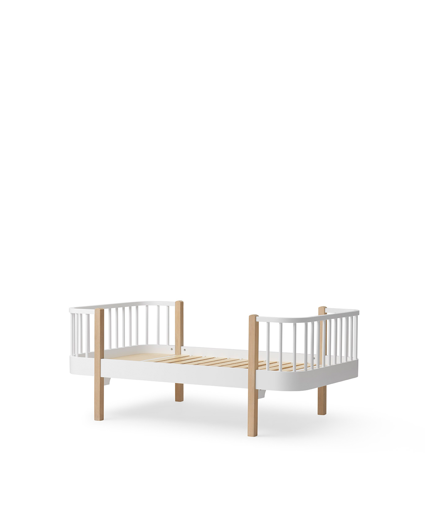 Lit junior Wood Original, blanc/chêne