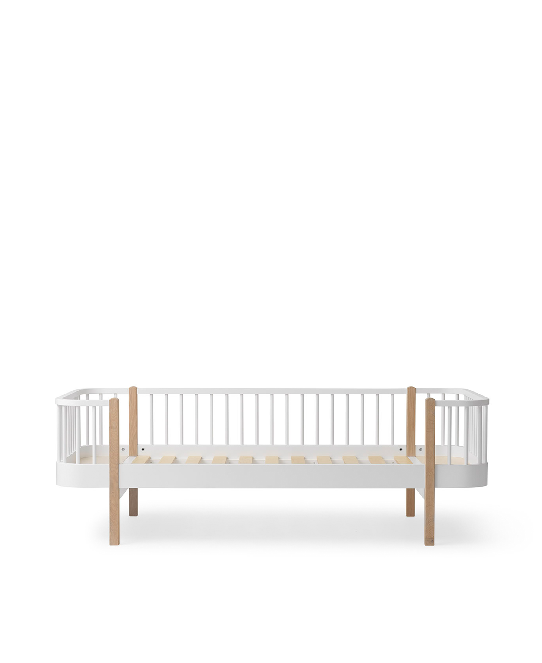 Lit banquette Wood Original, blanc/chêne