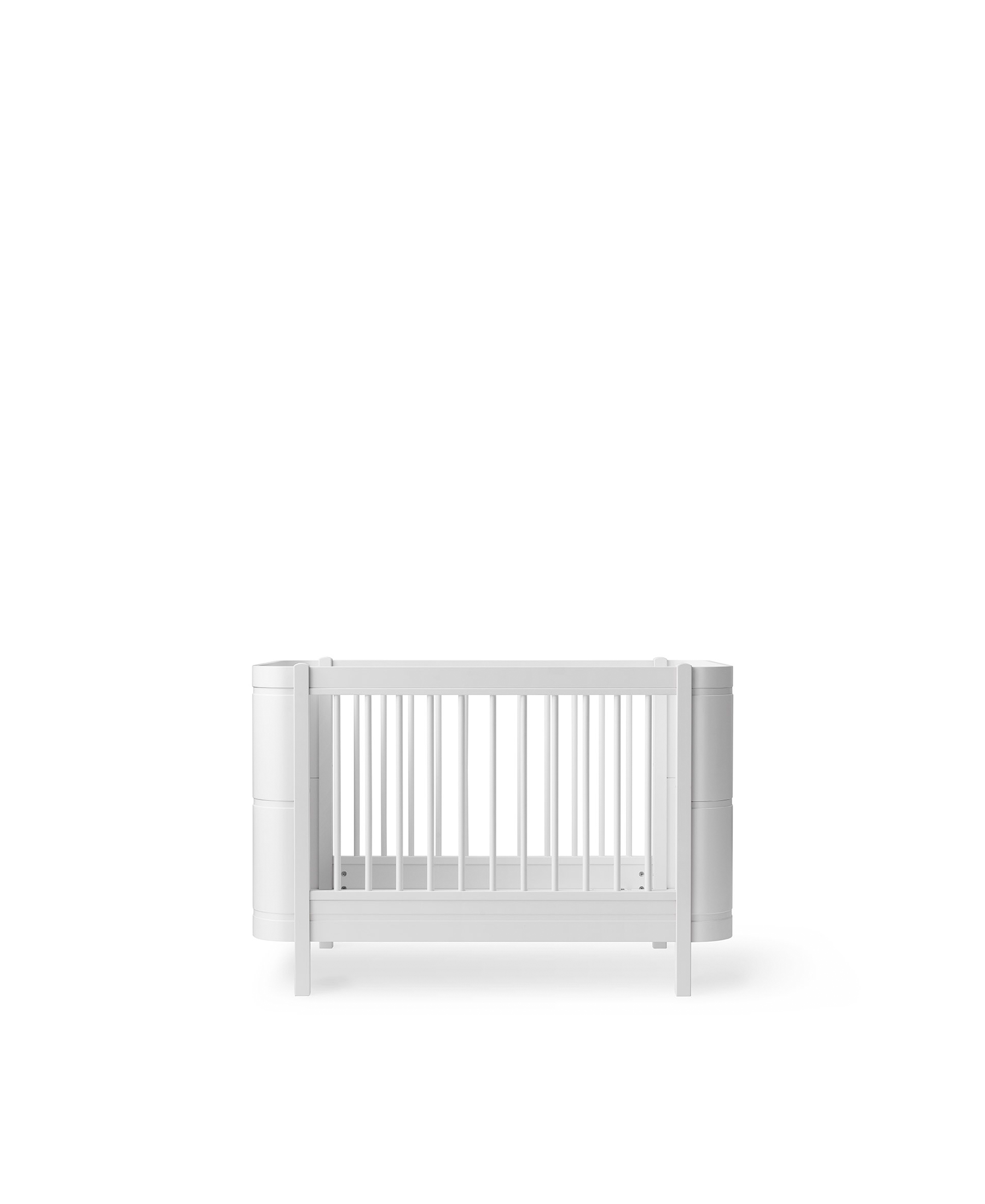 Lit bébé évolutif Wood Mini+ avec kit junior inclus, blanc