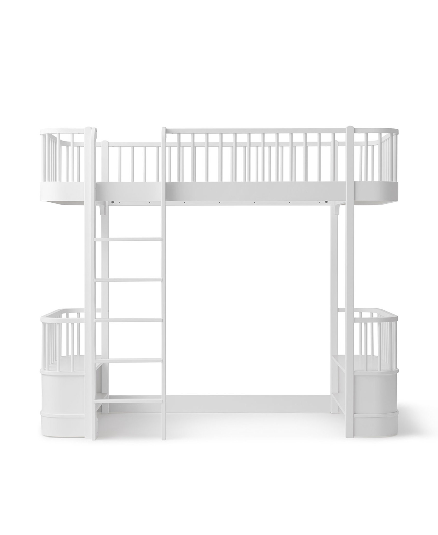 Lit mezzanine haut Wood Original, blanc