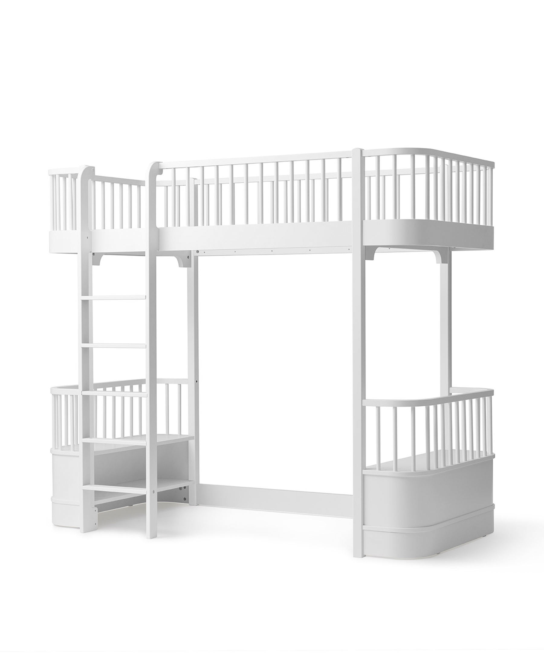 Lit mezzanine haut Wood Original, blanc
