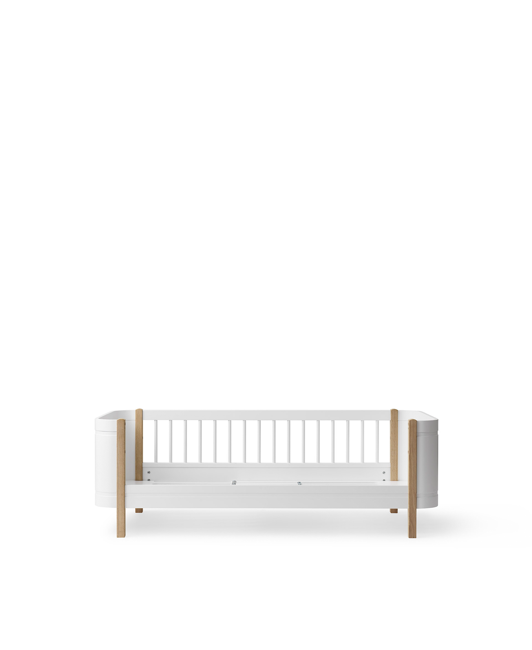 Lit junior Wood Mini+, blanc/chêne