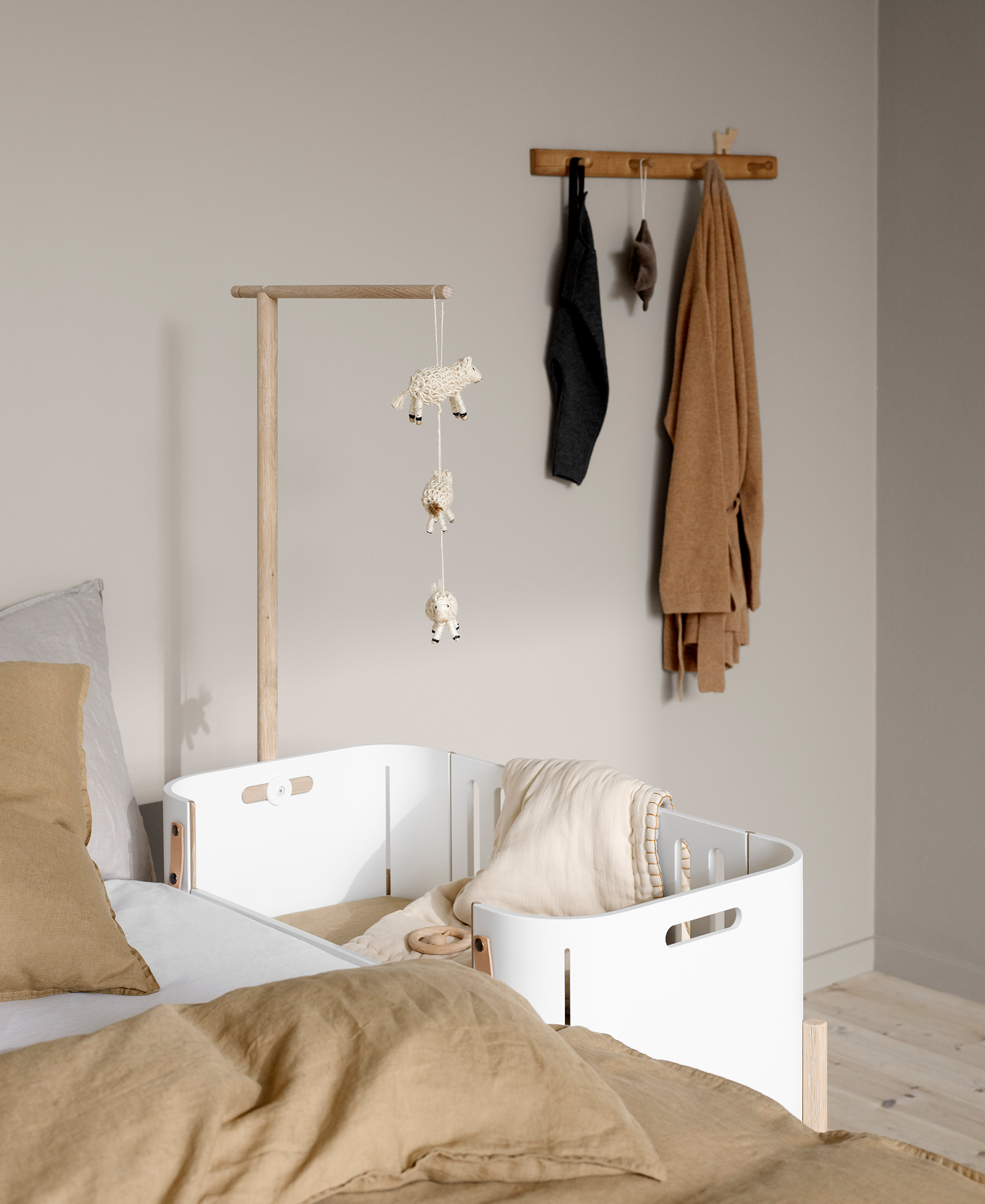 Cododo Wood avec kit convers. pour banc inclus, blanc/chêne