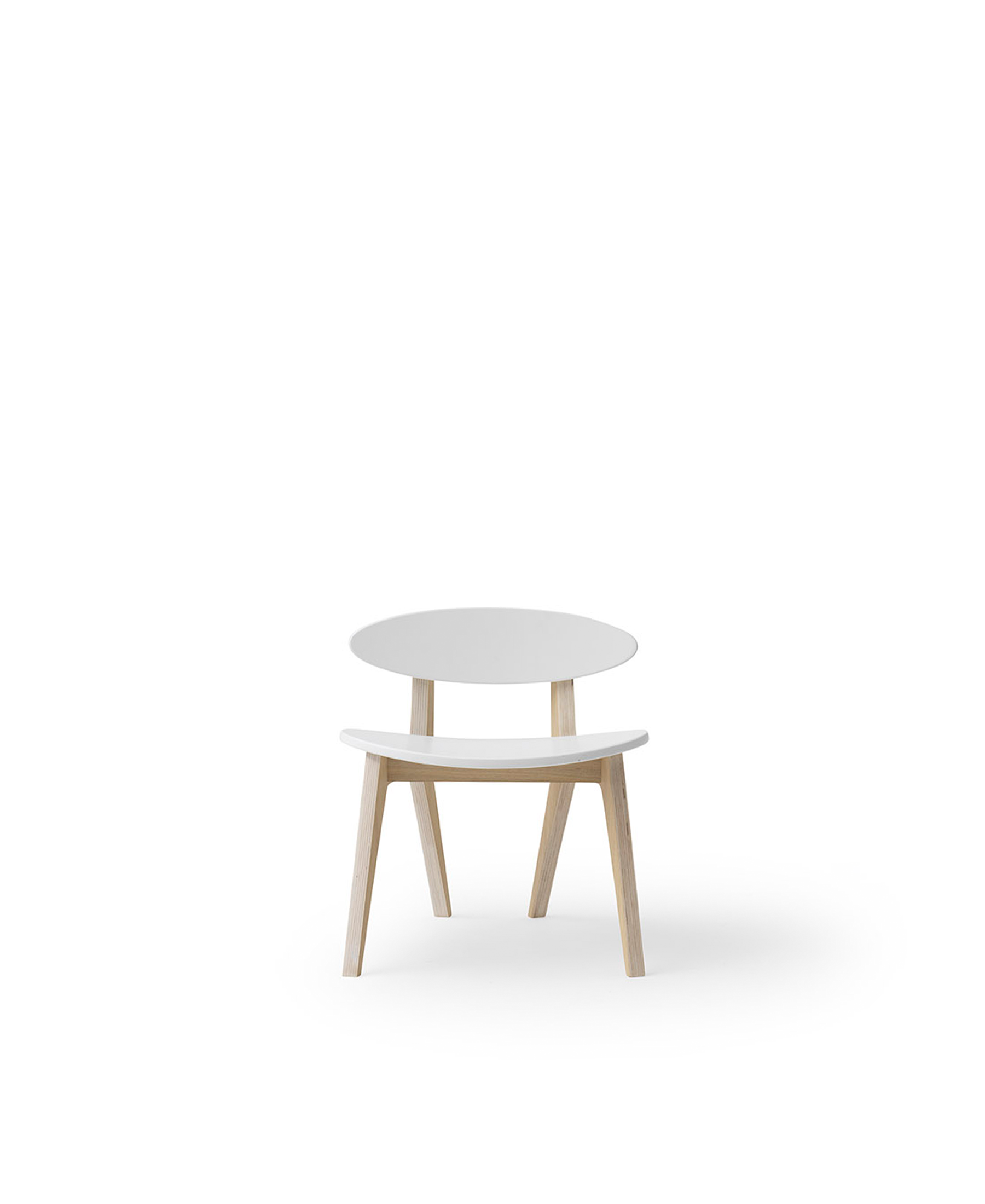 Chaise Wood PingPong, blanc/chêne