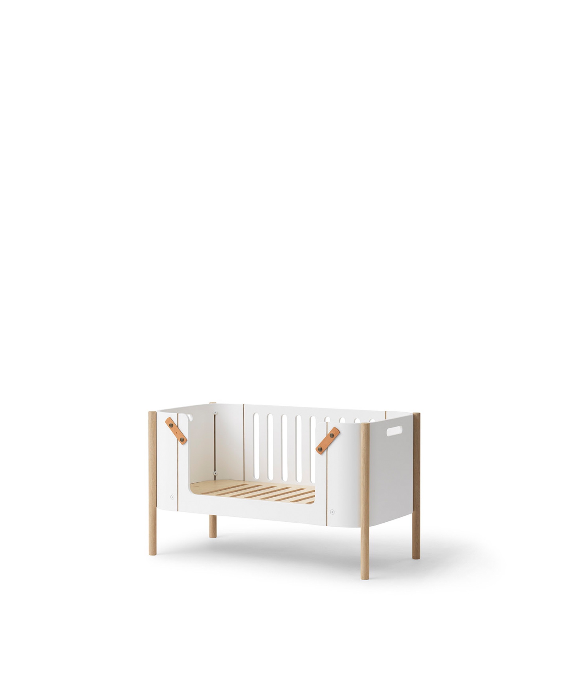 Cododo Wood avec kit convers. pour banc inclus, blanc/chêne