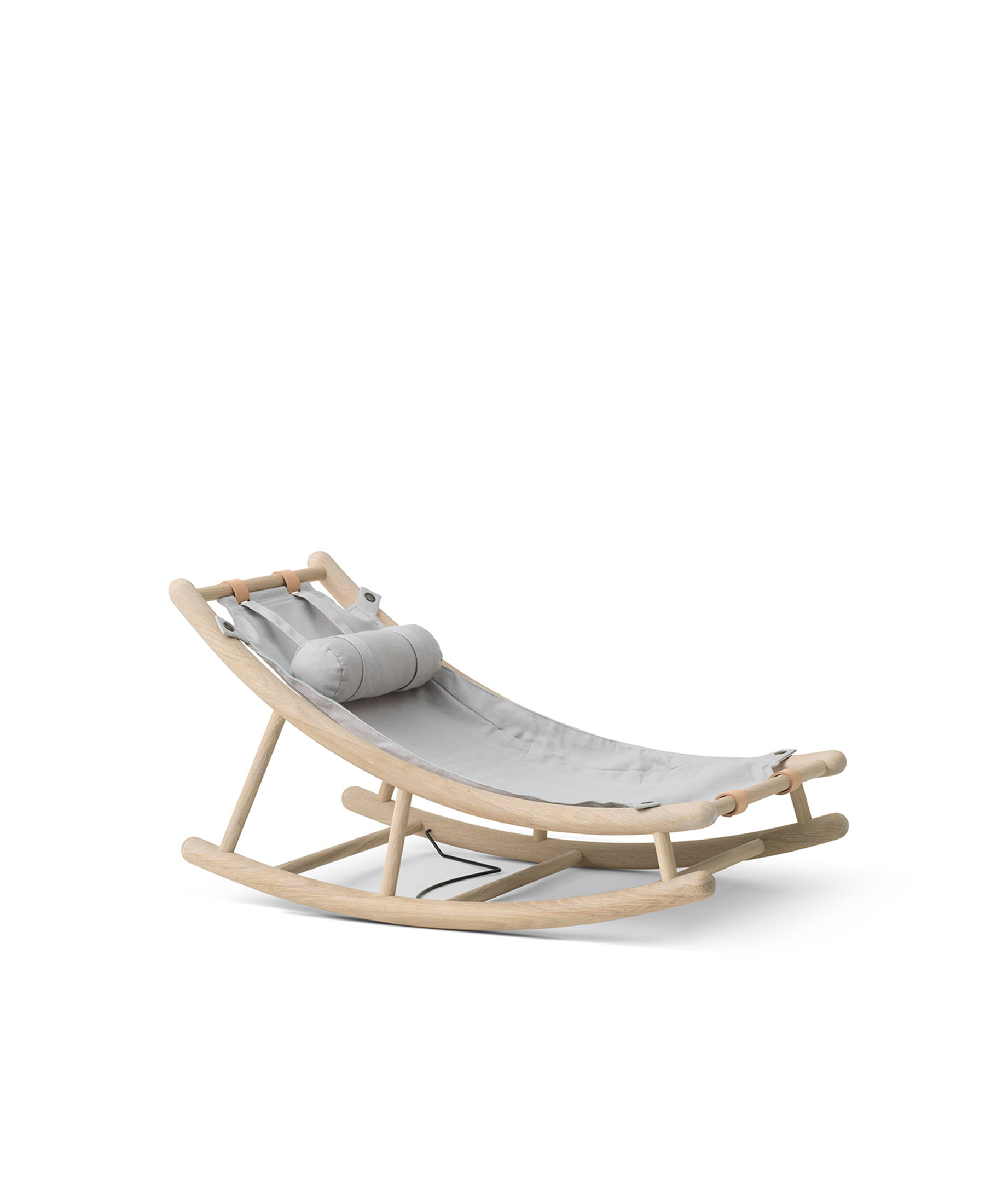 Transat enfant Wood, chêne/gris