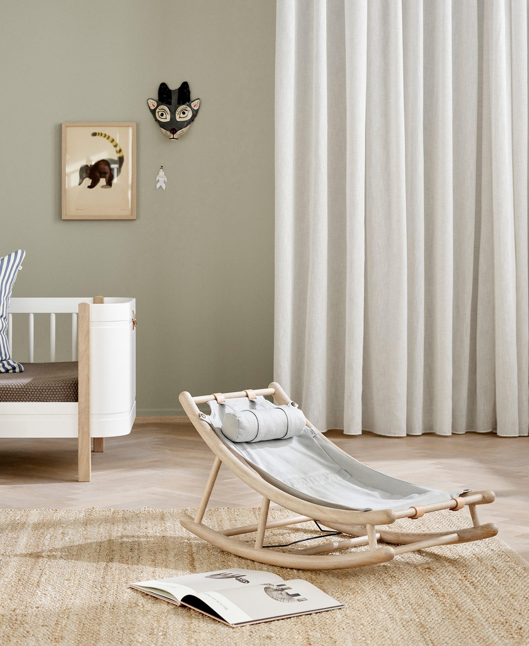 Transat bébé & enfant Wood, chêne/gris
