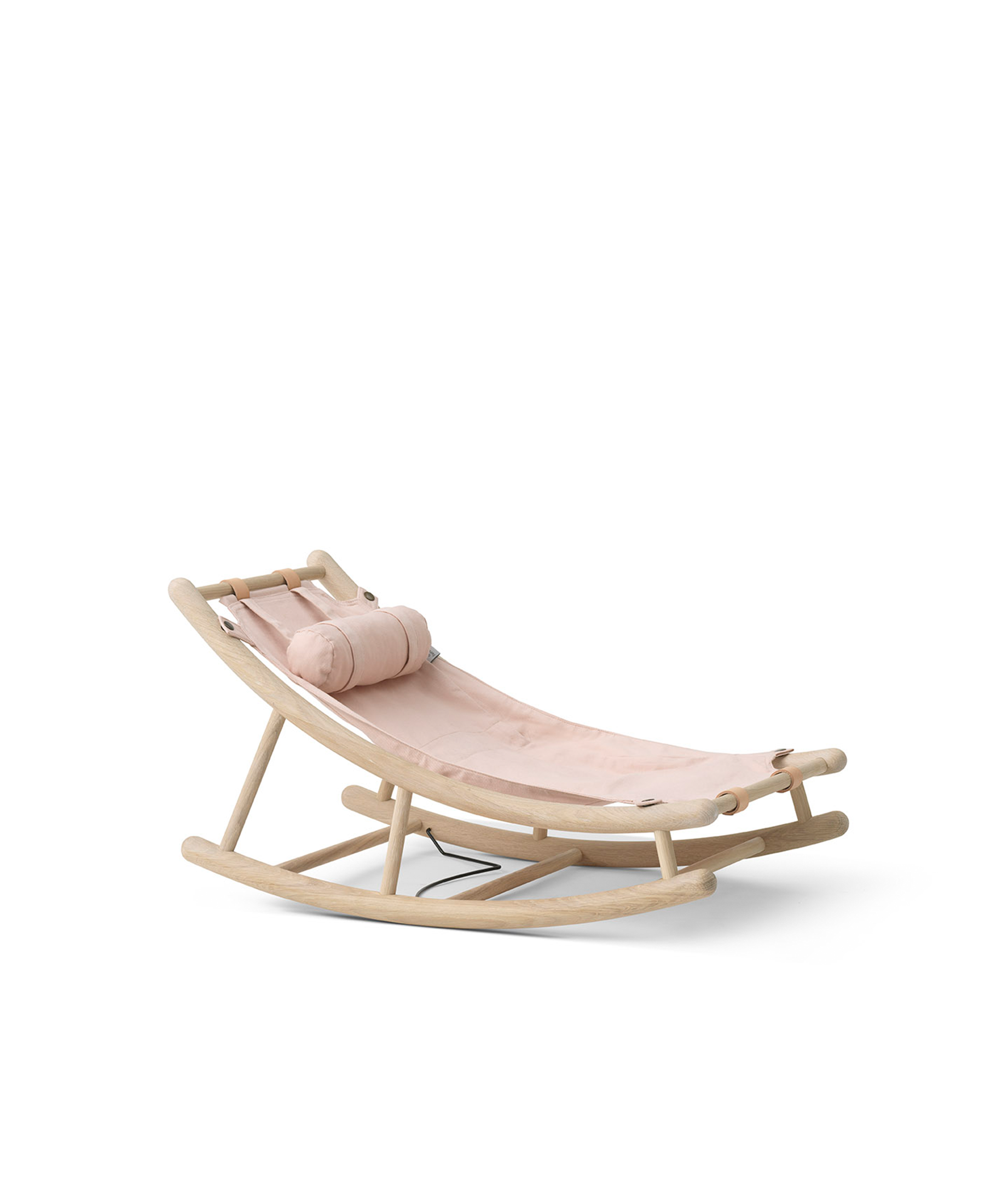 Transat enfant Wood, chêne/rose
