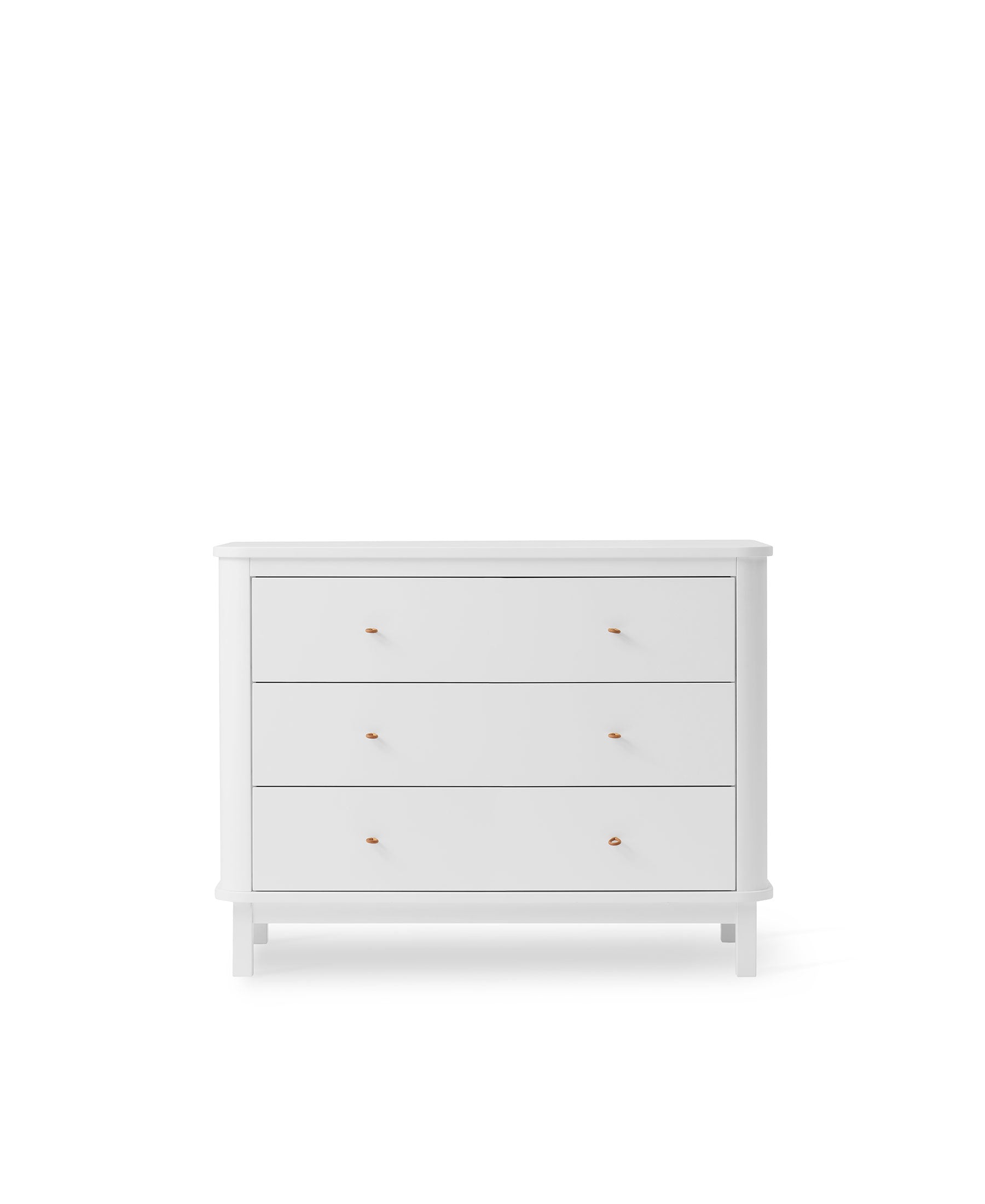 Commode 3 tiroirs Wood, blanc