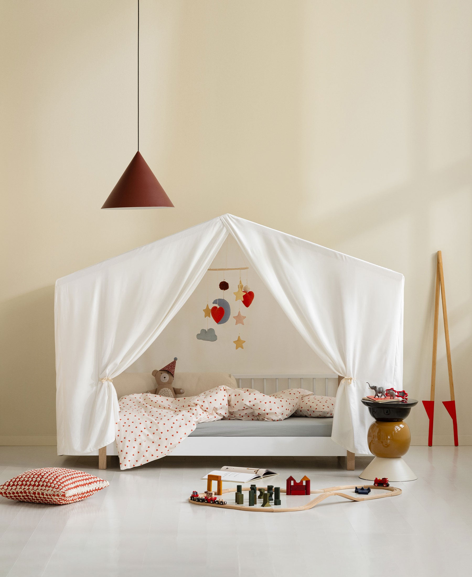 Tente pour lit cabane Wood Original, blanche