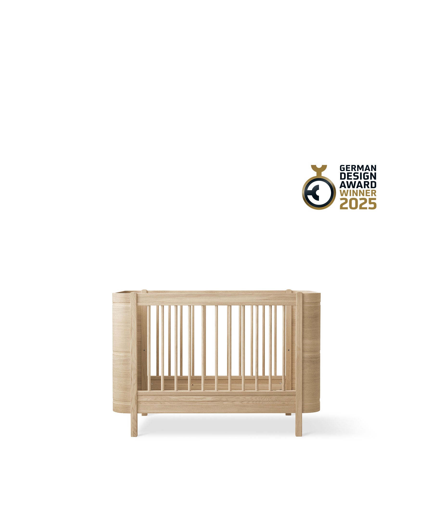 Lit bébé évolutif Wood Mini+ avec kit junior inclus, chêne