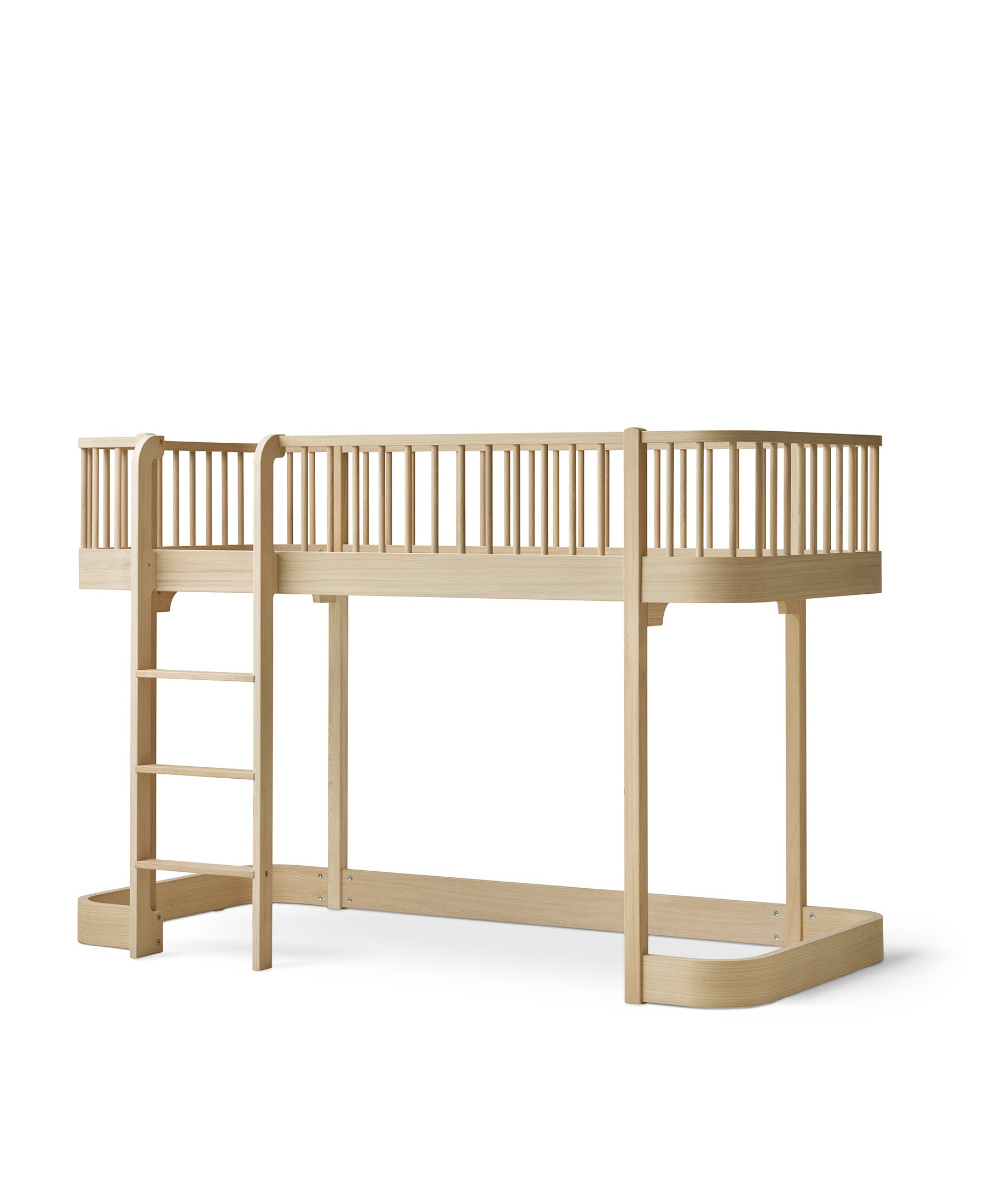 Lit mezzanine mi-haut Wood Original, chêne