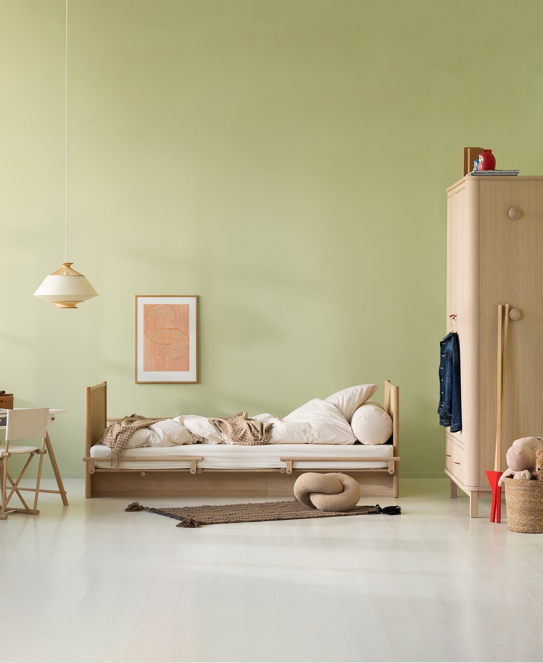 Lit bébé/lit Camp Novel, 60x120/120x200 cm, chêne