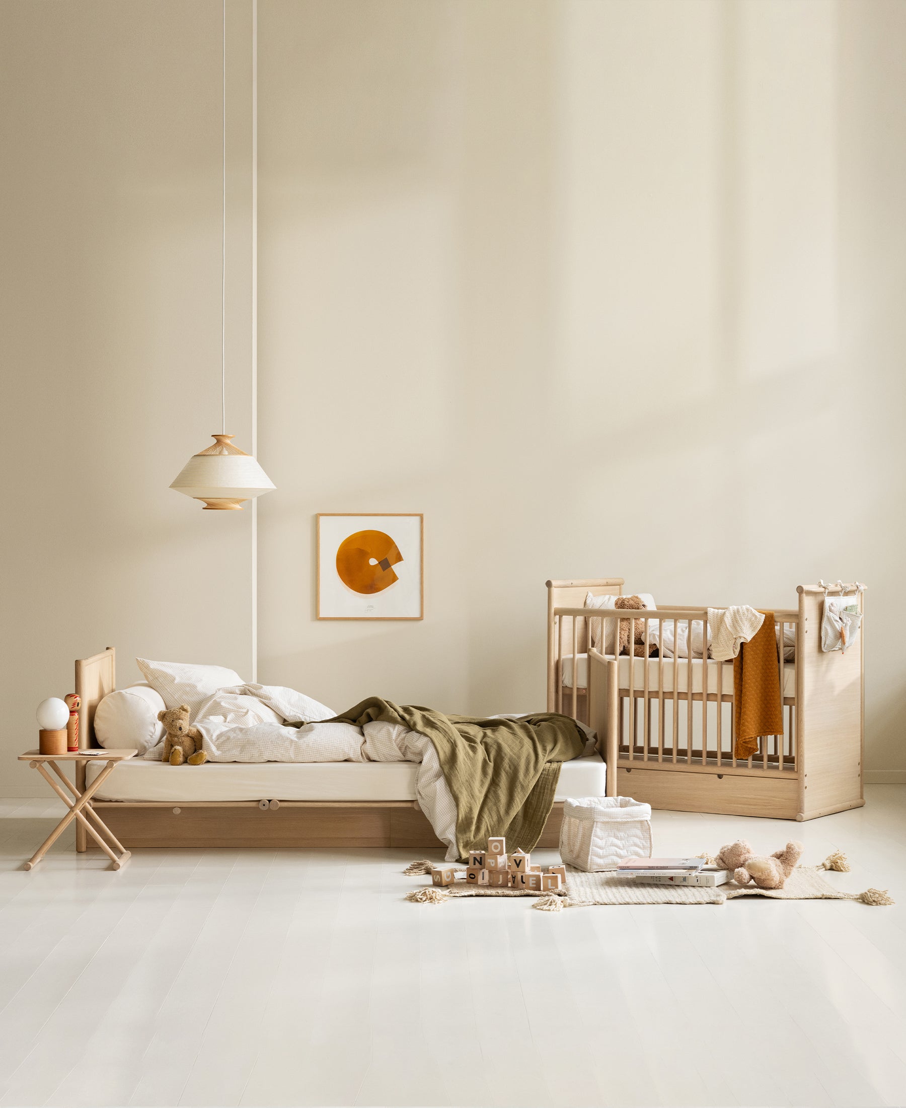 Lit bébé/lit Camp Novel, 60x120/120x200 cm, chêne