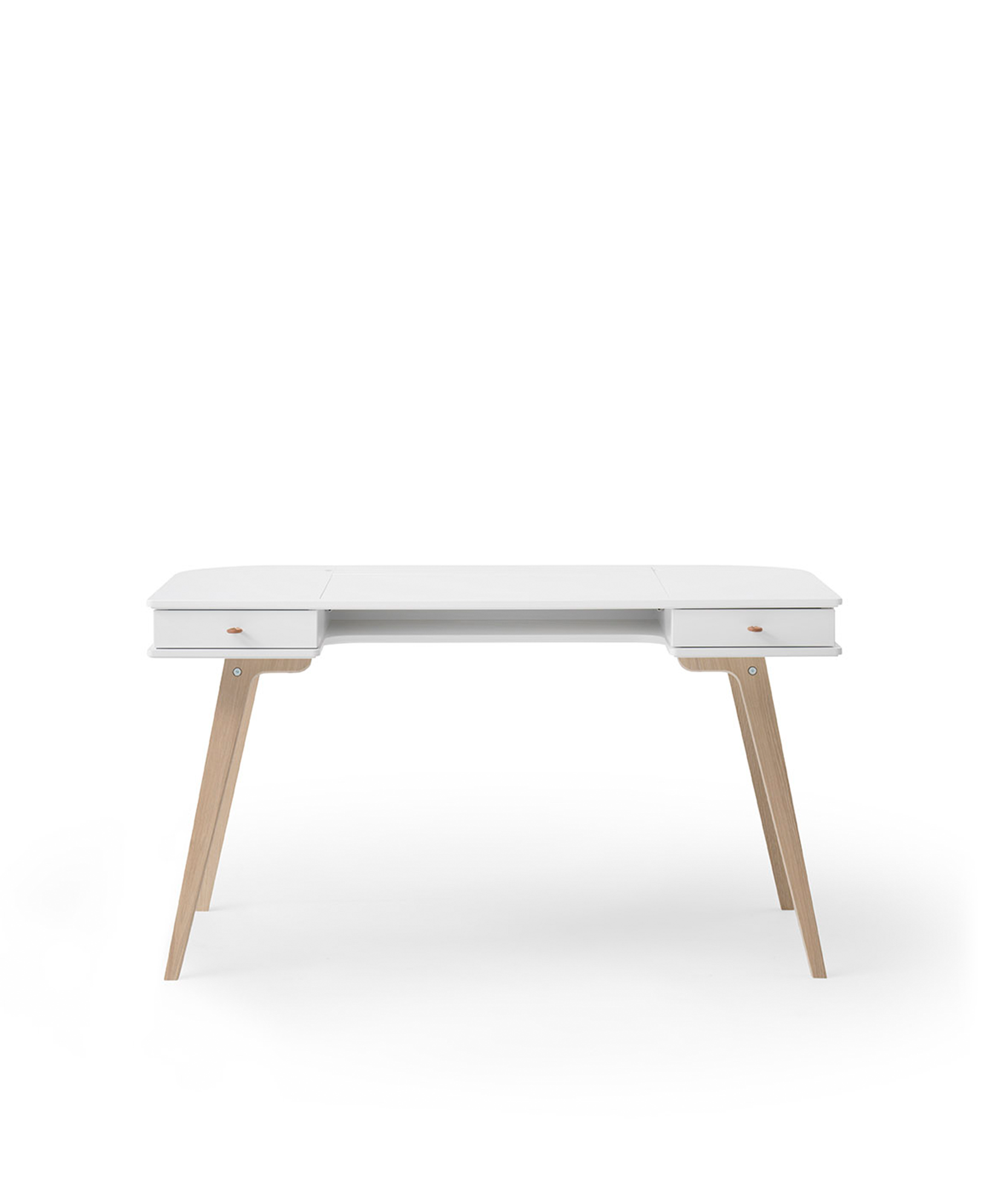 Bureau Wood 66 cm, blanc/chêne