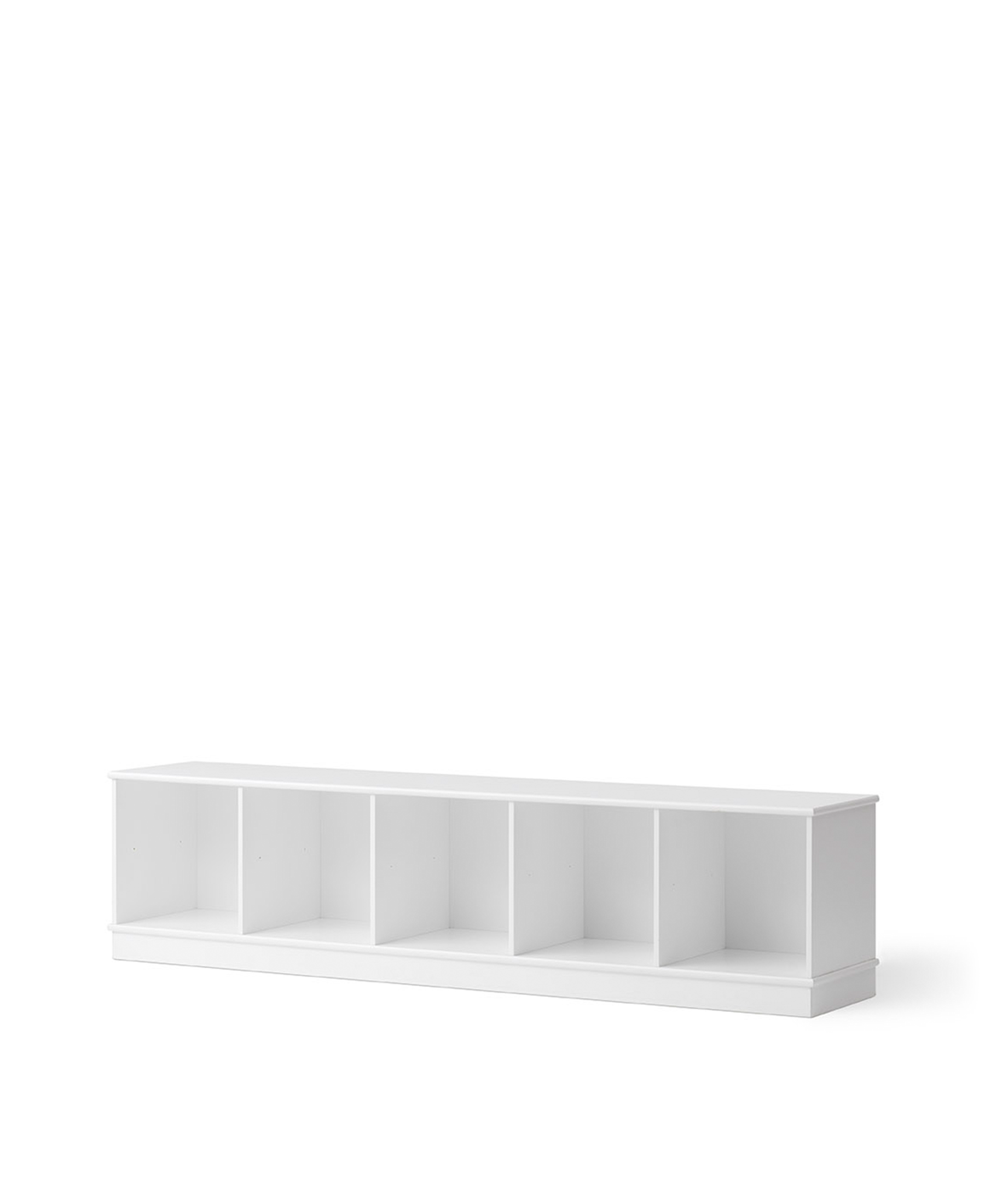 Etagère Wood 5 x 1 horizontale avec socle - Blanc - Le Pestacle de Maëlou