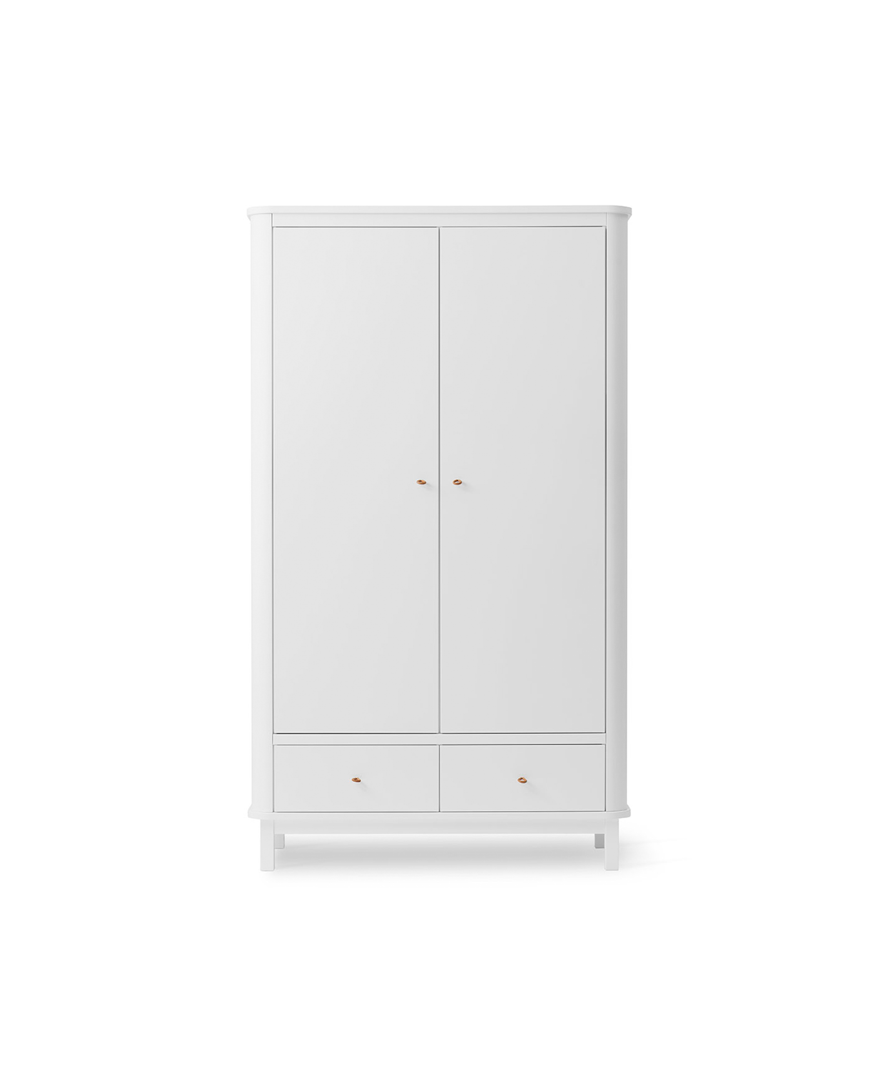 Armoire 2 portes Wood, blanc