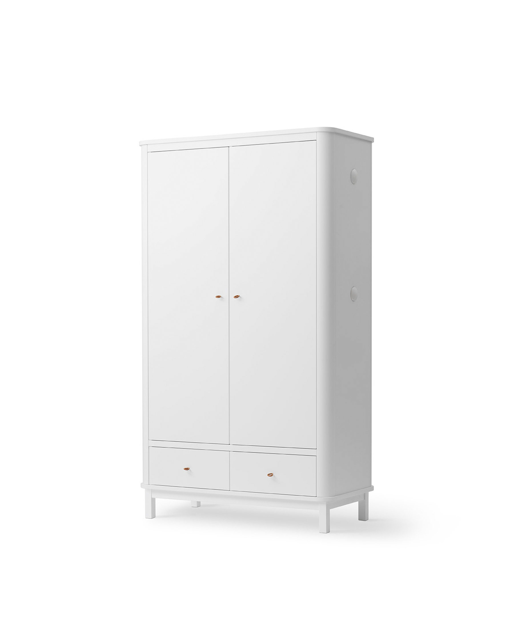 Armoire 2 portes Wood, blanc