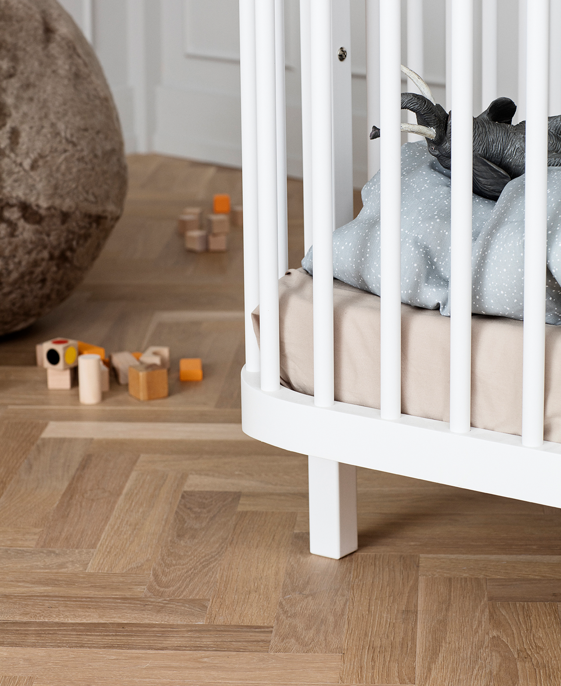 Ciel de lit pour lit bébé évolutif Wood Mini+, blanc – Oliver Furniture FR
