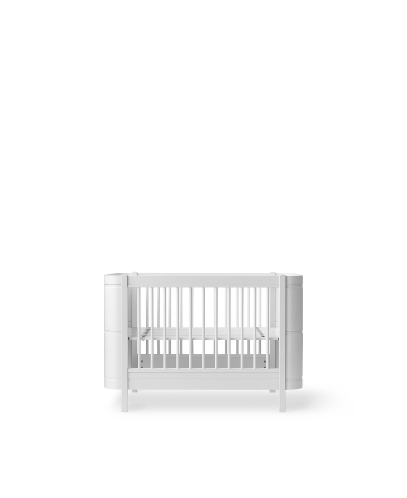 Lit bébé évolutif Wood Mini+ avec kit junior inclus, blanc