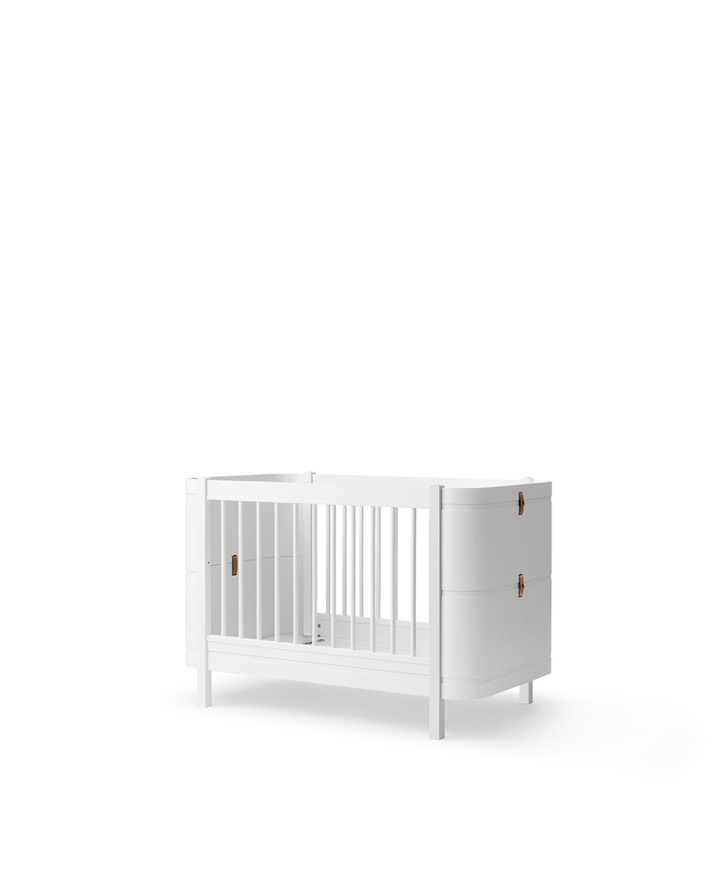 Lit bébé évolutif Wood Mini+ avec kit junior inclus, blanc