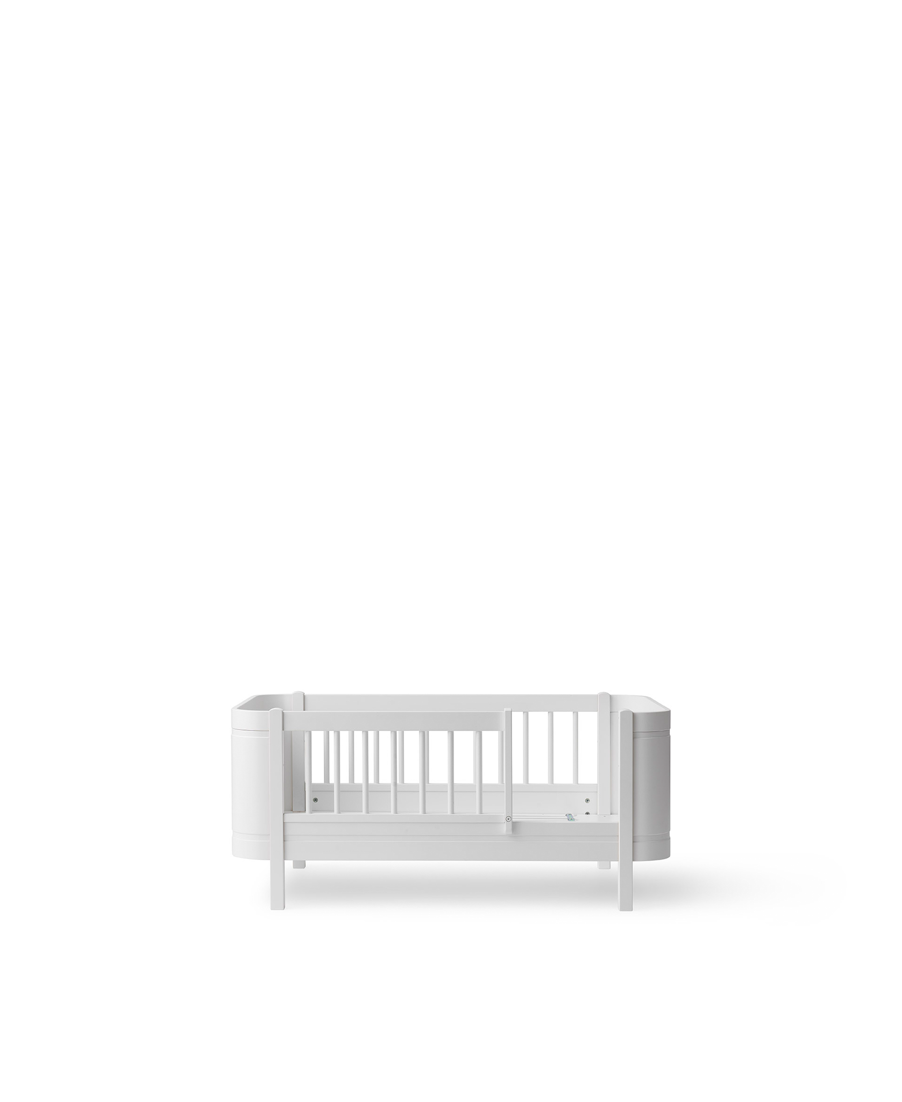 Lit bébé évolutif Wood Mini+ avec kit junior inclus, blanc