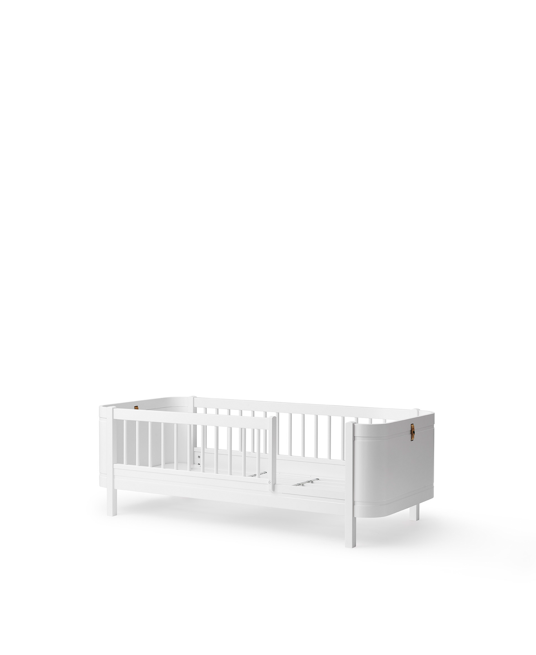 Lit bébé évolutif Wood Mini+ avec kit junior inclus, blanc