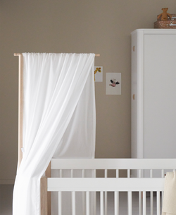 Ciel de lit pour lit bébé évolutif Wood Mini+, blanc