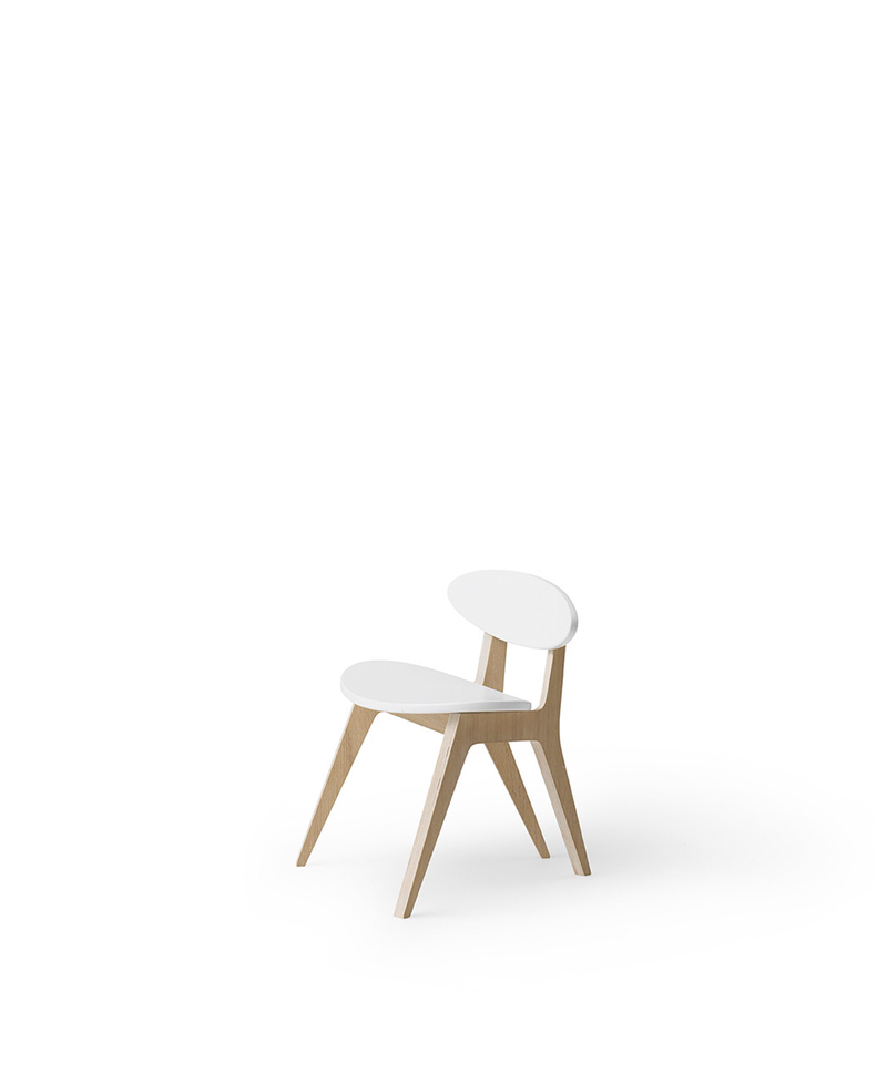 Chaise Wood PingPong, blanc/chêne