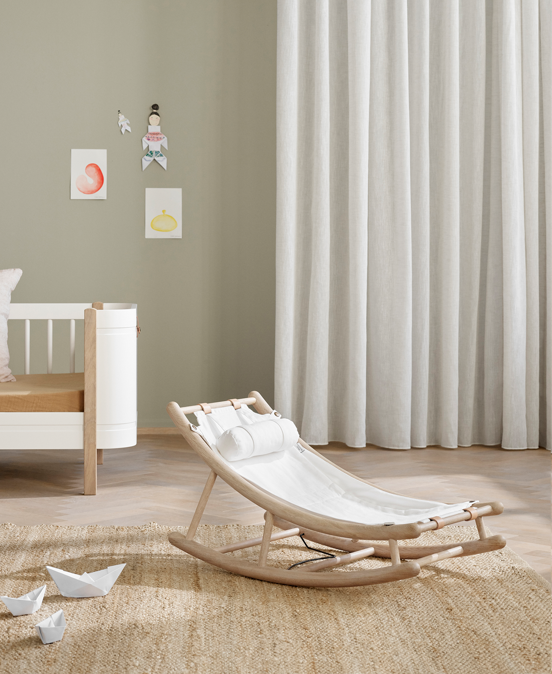 Transat bébé & enfant Wood, chêne/blanc